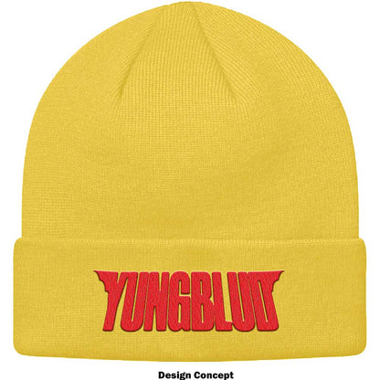 Yungblud Unisex Beanie Hat: Red Logo Muts