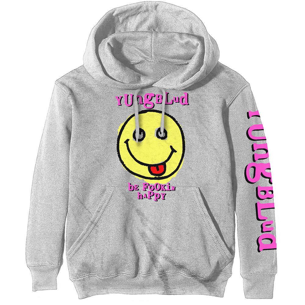 Yungblud Unisex Pullover Hoodie: Raver Smile (Back Print) Trui met capuchon