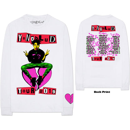 Yungblud Unisex Long Sleeve T-Shirt: Tour (Back & Sleeve Print) Long Sleeve T-Shirt