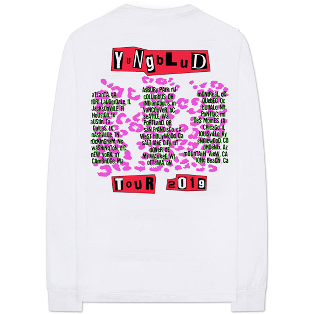 Yungblud Unisex Long Sleeve T-Shirt: Tour (Back & Sleeve Print) Long Sleeve T-Shirt