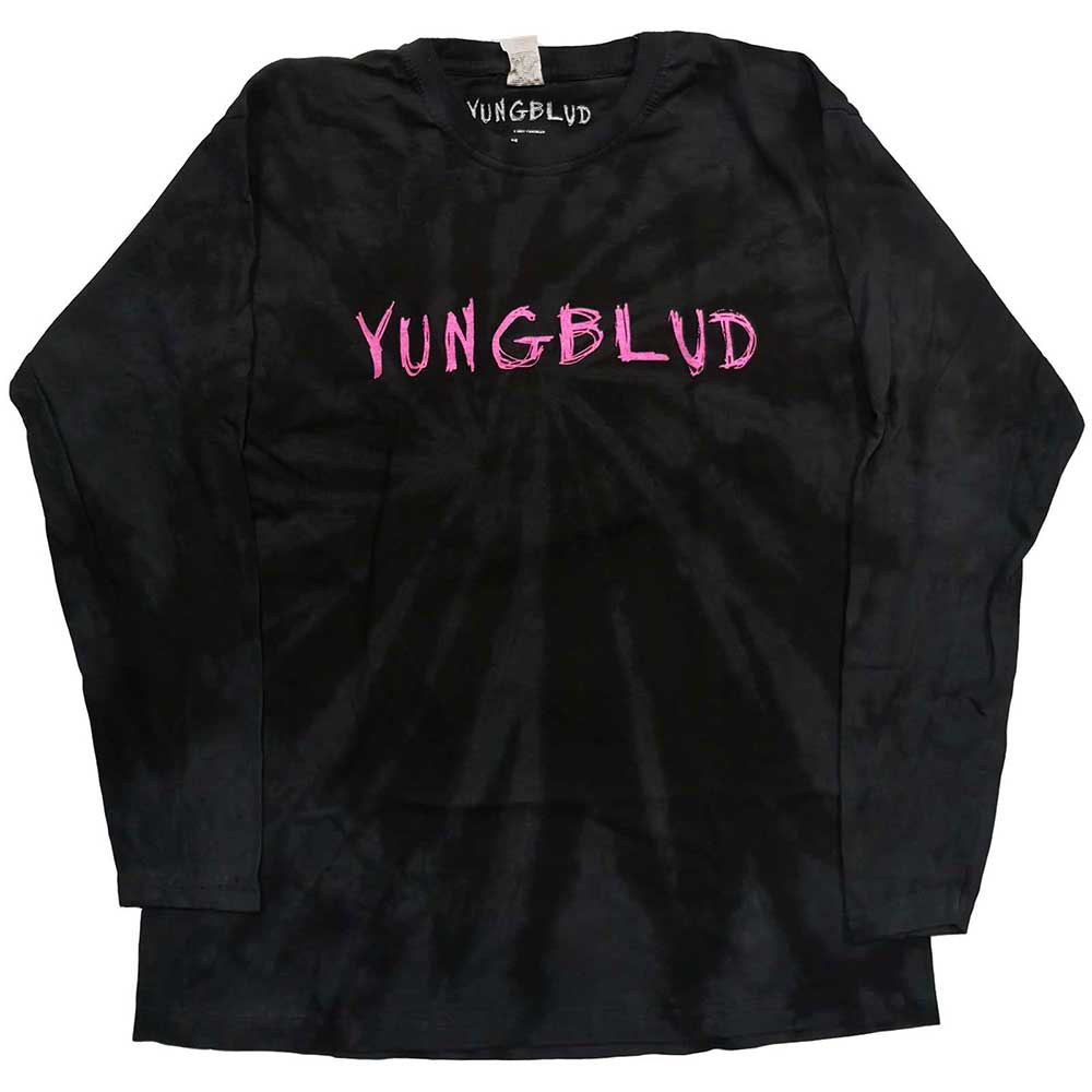 Yungblud Unisex Long Sleeve T-Shirt: Scratch Logo (Wash Collection) Long Sleeve T-Shirt