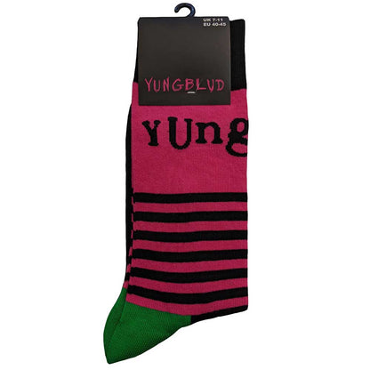 Yungblud Unisex Ankle Socks: Logo & Stripes (UK Size 7 - 11) Enkelsokken