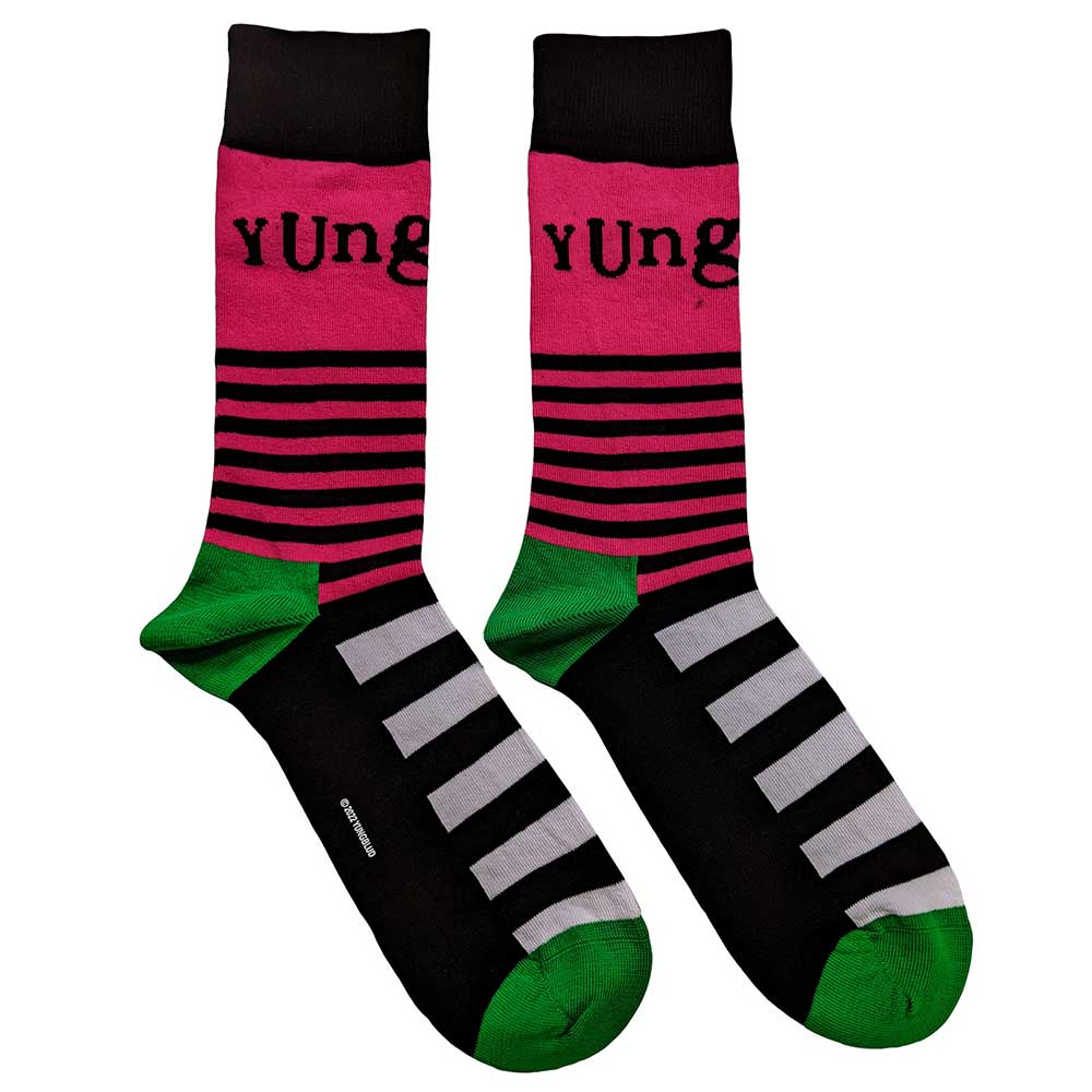 Yungblud Unisex Ankle Socks: Logo & Stripes (UK Size 7 - 11) Enkelsokken