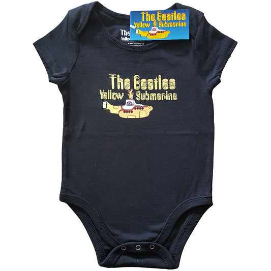 The Beatles Kids Baby Grow: Yellow Submarine Logo & Sub Babypakje