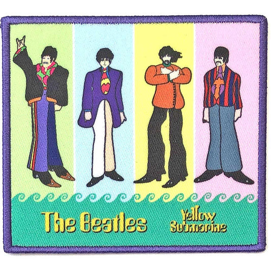 The Beatles Standard Patch: Yellow Submarine Band in Stripes (Loose) Standaard patch