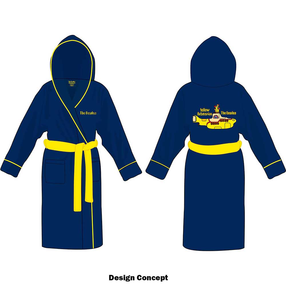 The Beatles Unisex Bathrobe: Yellow Submarine (Small - Medium) Bathrobe