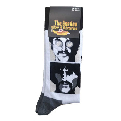 The Beatles Unisex Ankle Socks: Yellow Submarine Sea of Science Faces Mono (UK Size 7 - 11) Enkelsokken