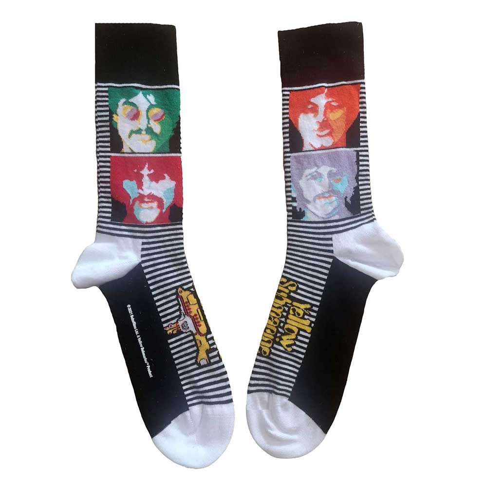 The Beatles Unisex Ankle Socks: Yellow Submarine Sea of Science Faces Colour (UK Size 7 - 11) Enkelsokken