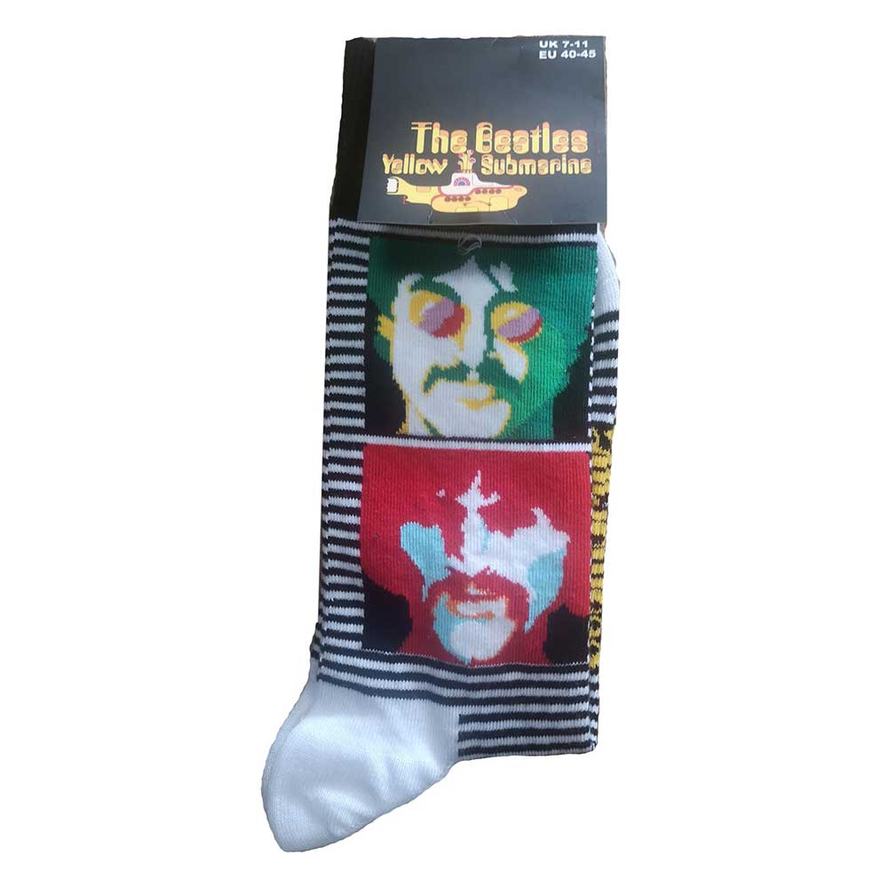 The Beatles Unisex Ankle Socks: Yellow Submarine Sea of Science Faces Colour (UK Size 7 - 11) Enkelsokken