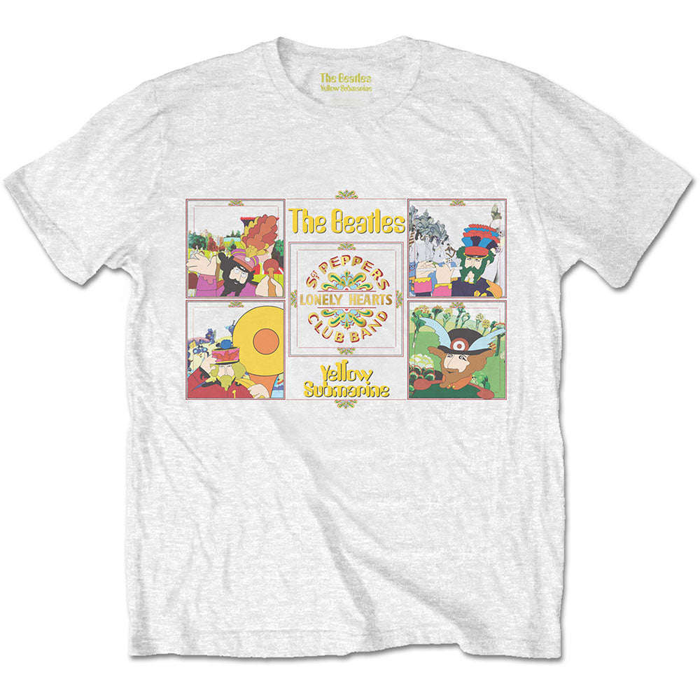 The Beatles Unisex T-Shirt: Yellow Submarine Sgt Pepper Band T-Shirt