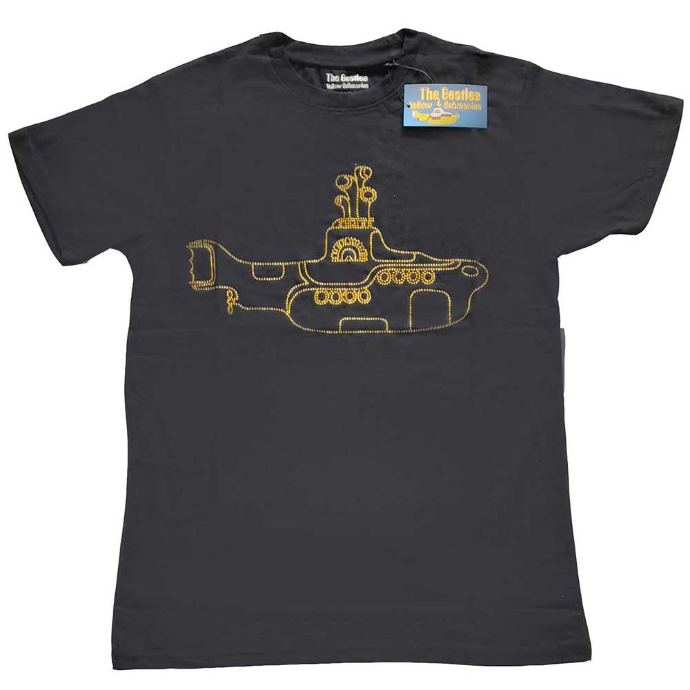 The Beatles Unisex Embellished T-Shirt: Yellow Submarine (Diamante) Embellished T-Shirt